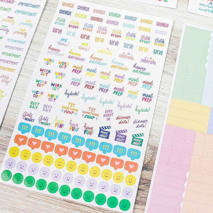 Planner Stickers, Cleerely Stated x bloom, Rooted in Faith Pack