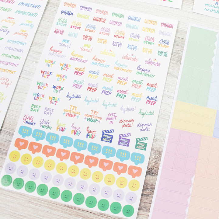 Planner Stickers, Cleerely Stated x bloom, Rooted in Faith Pack