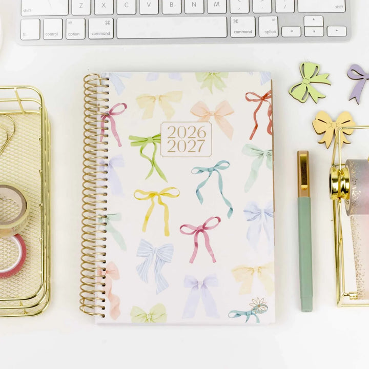 2026-27 Soft Cover Planner, 5.5" x 8.25" | Bows - bloom daily planners