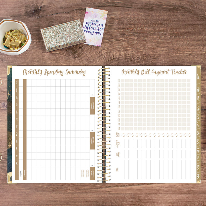 2026 Hard Cover Planner, 8.5" x 11", Celestial Skies
