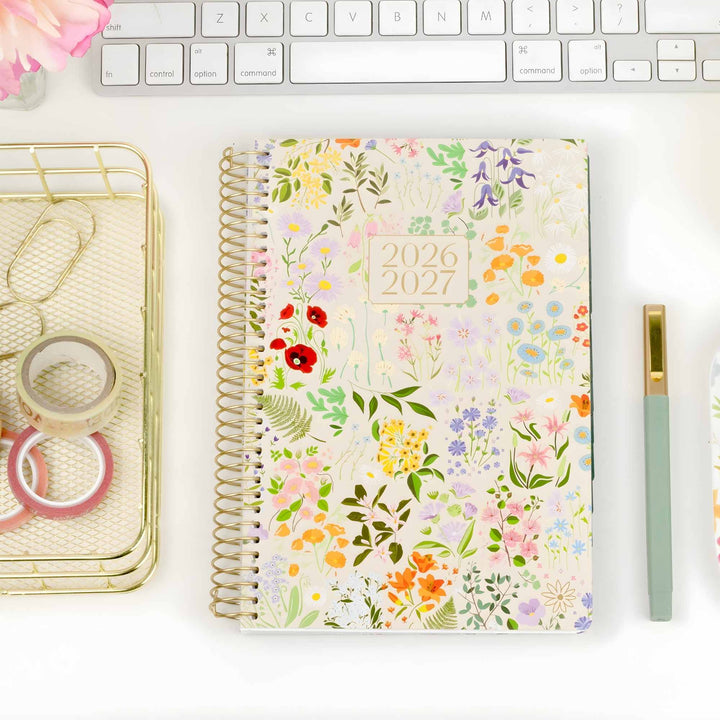 2026–27 Soft Cover Planner, 5.5" x 8.25" | Garden Party - bloom daily planners