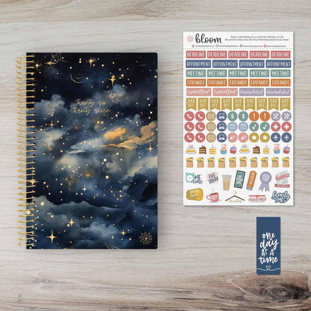 2026–27 Soft Cover Planner, 5.5" x 8.25" | Midnight Sky - bloom daily planners