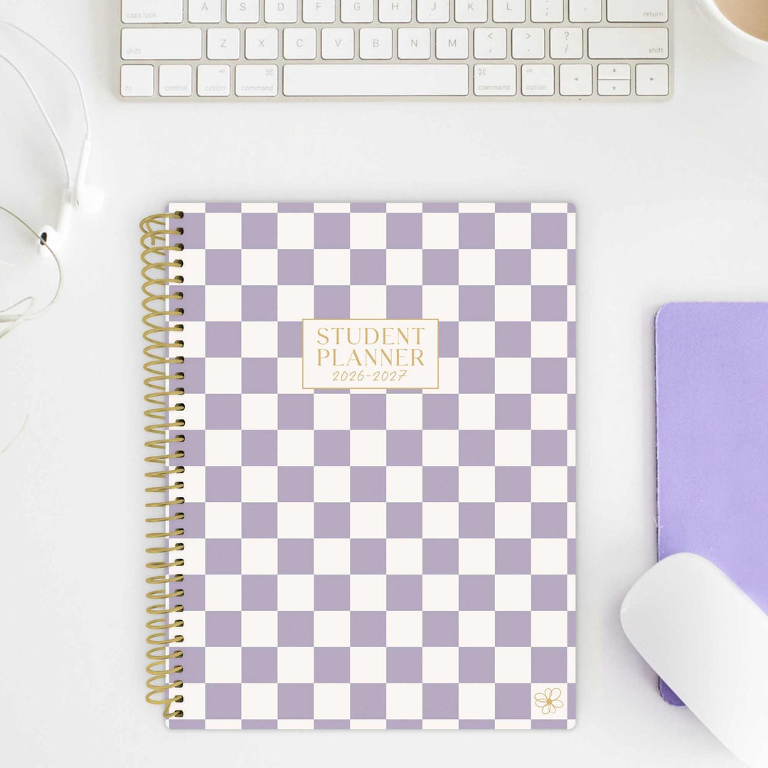 2026–27 Daisy Column Academic Planner, 7" x 9" | Checkered - bloom daily planners