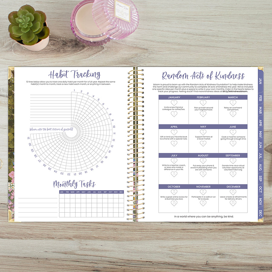 2026 Hard Cover Planner, 8.5" x 11", Wildflower Mountainside