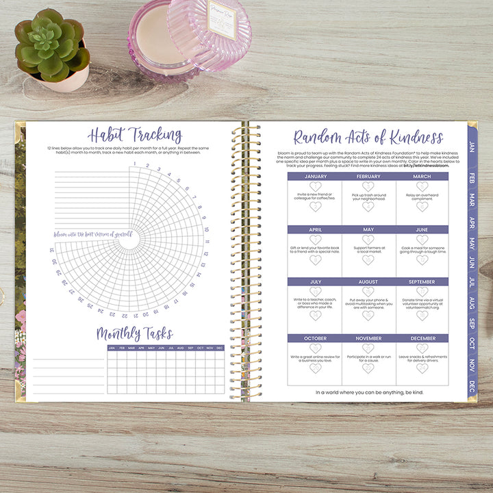 2026 Hard Cover Planner, 8.5" x 11", Wildflower Mountainside