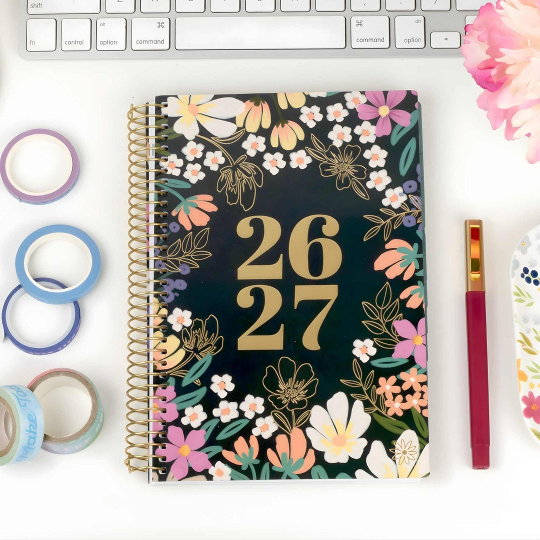 2026-27 Soft Cover Planner, 5.5" x 8.25" | Blooming Wildly - bloom daily planners
