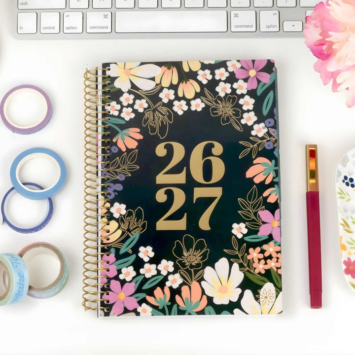 2026-27 Soft Cover Planner, 5.5" x 8.25" | Blooming Wildly - bloom daily planners