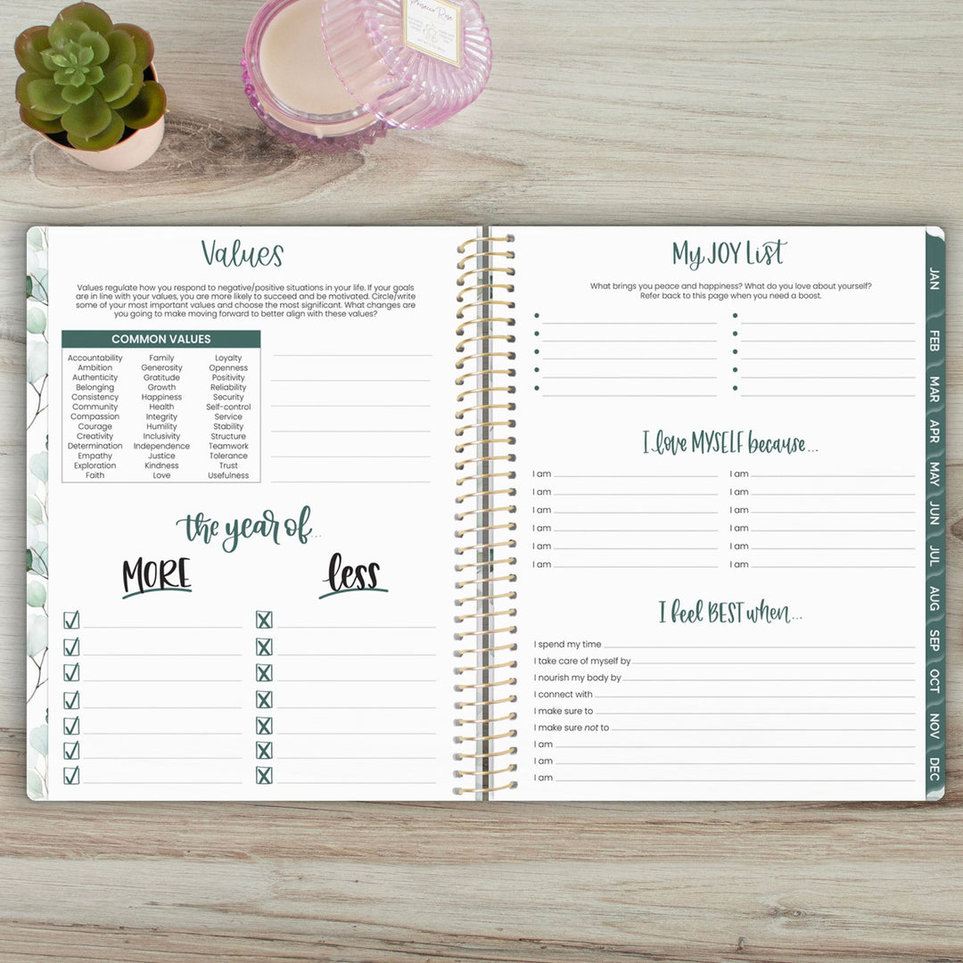 Bloom Daily Planners 2024 Soft Cover Planner, 8.5 inch x 11 inch, Boho Greenery, Size: 8.5 x 11