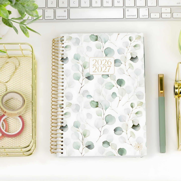 2026-27 Soft Cover Planner, 5.5" x 8.25" | Boho Greenery - bloom daily planners