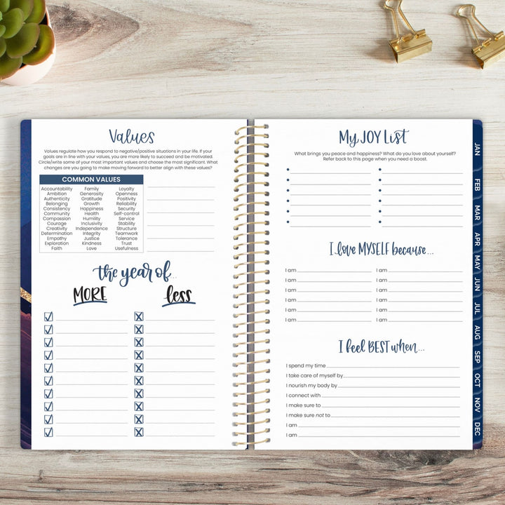 2024 Soft Cover Planner, 5.5" x 8.25", Midnight Mountains