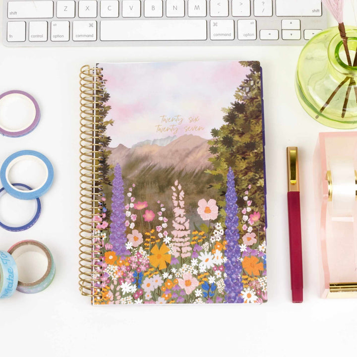 2026–27 Soft Cover Planner, 5.5" x 8.25" | Wildflower Mountainside - bloom daily planners