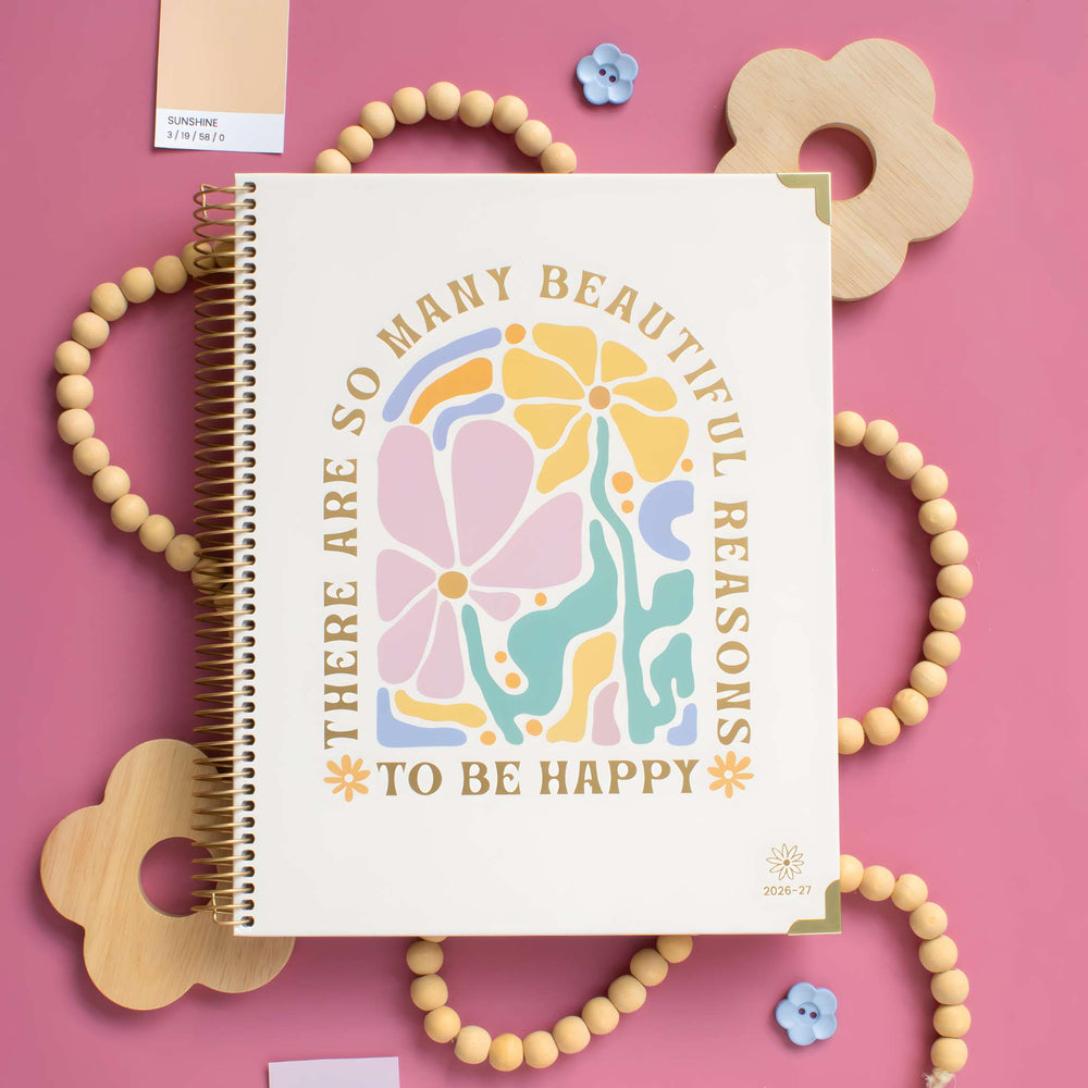 2026–27 Hard Cover Planner, 8.5" x 11" | So Many Reasons to Be Happy - bloom daily planners
