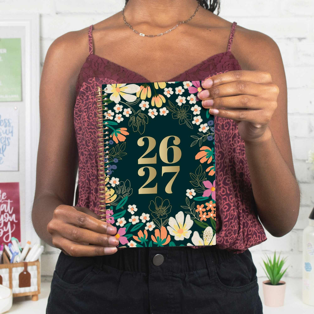 2026-27 Soft Cover Planner, 5.5" x 8.25" | Blooming Wildly - bloom daily planners