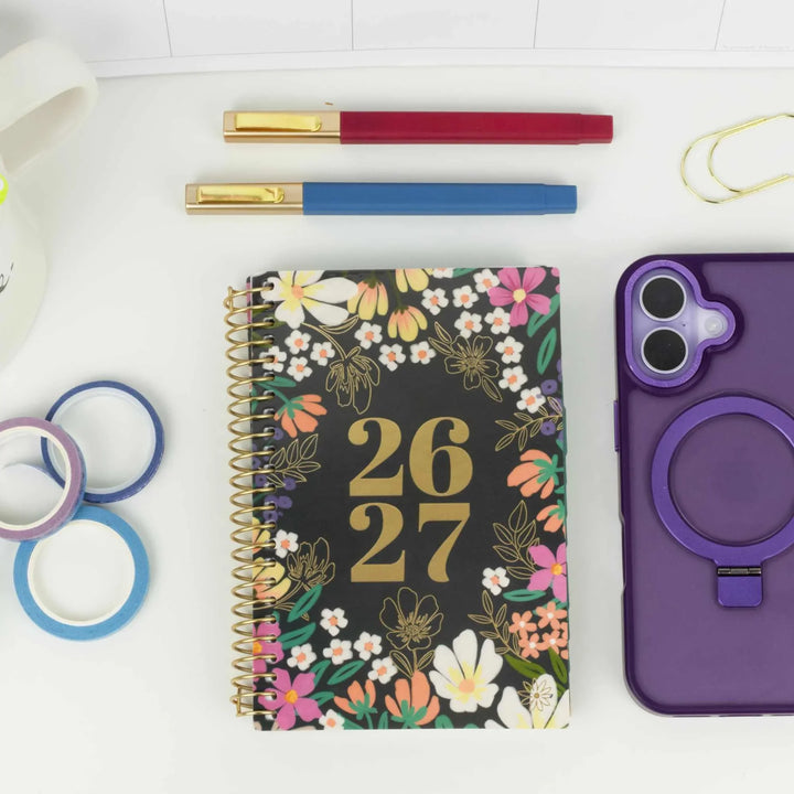 2026-27 Soft Cover Planner, 4" x 6" | Blooming Wildly - bloom daily planners