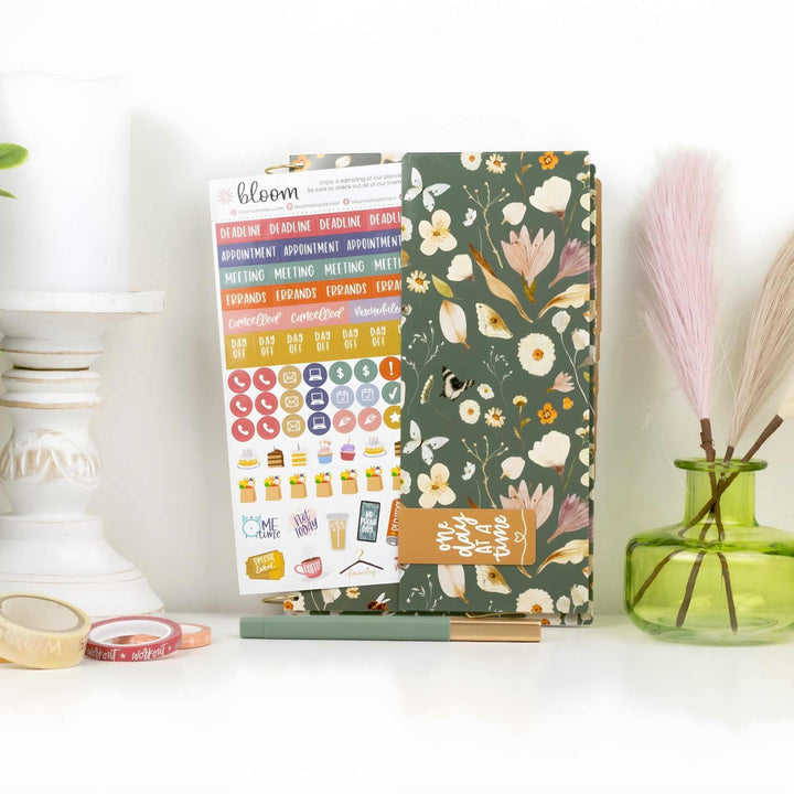 2026-27 Soft Cover Planner, 5.5" x 8.25" | Butterfly Garden - bloom daily planners