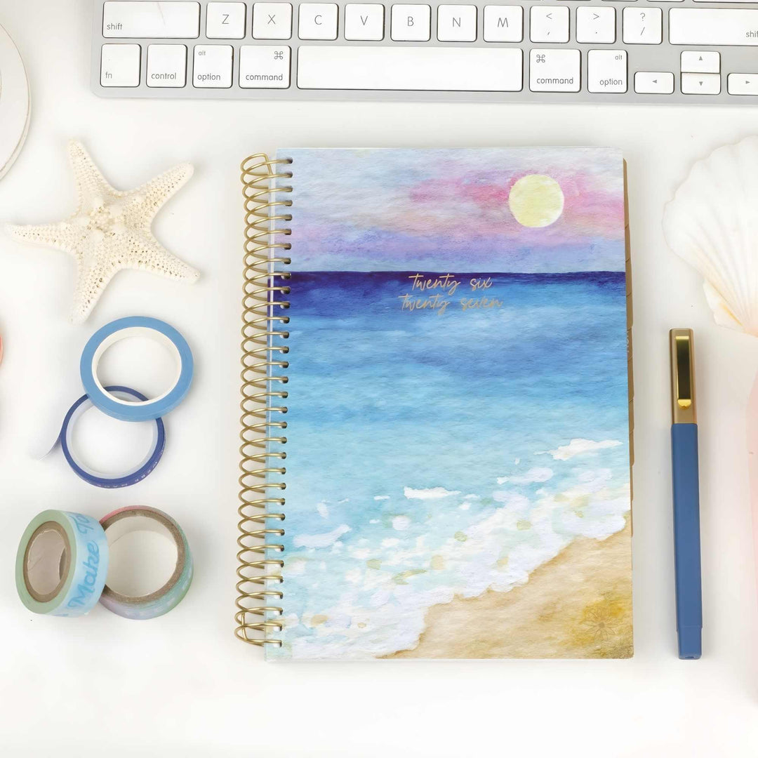 2026–27 Soft Cover Planner, 5.5" x 8.25" | Coastal Calm - bloom daily planners