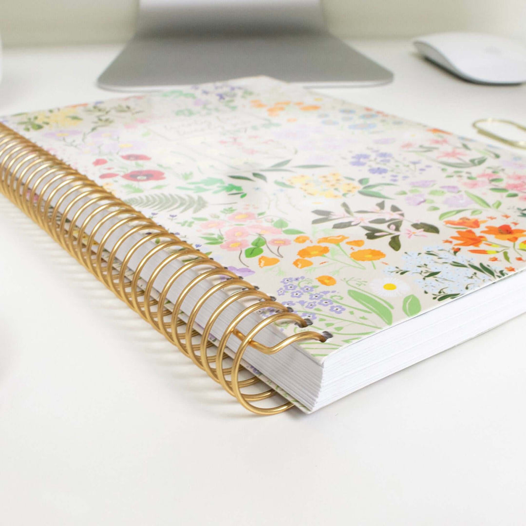 2025-26 Soft Cover Planner, 5.5" x 8.25", Garden Party, Beige