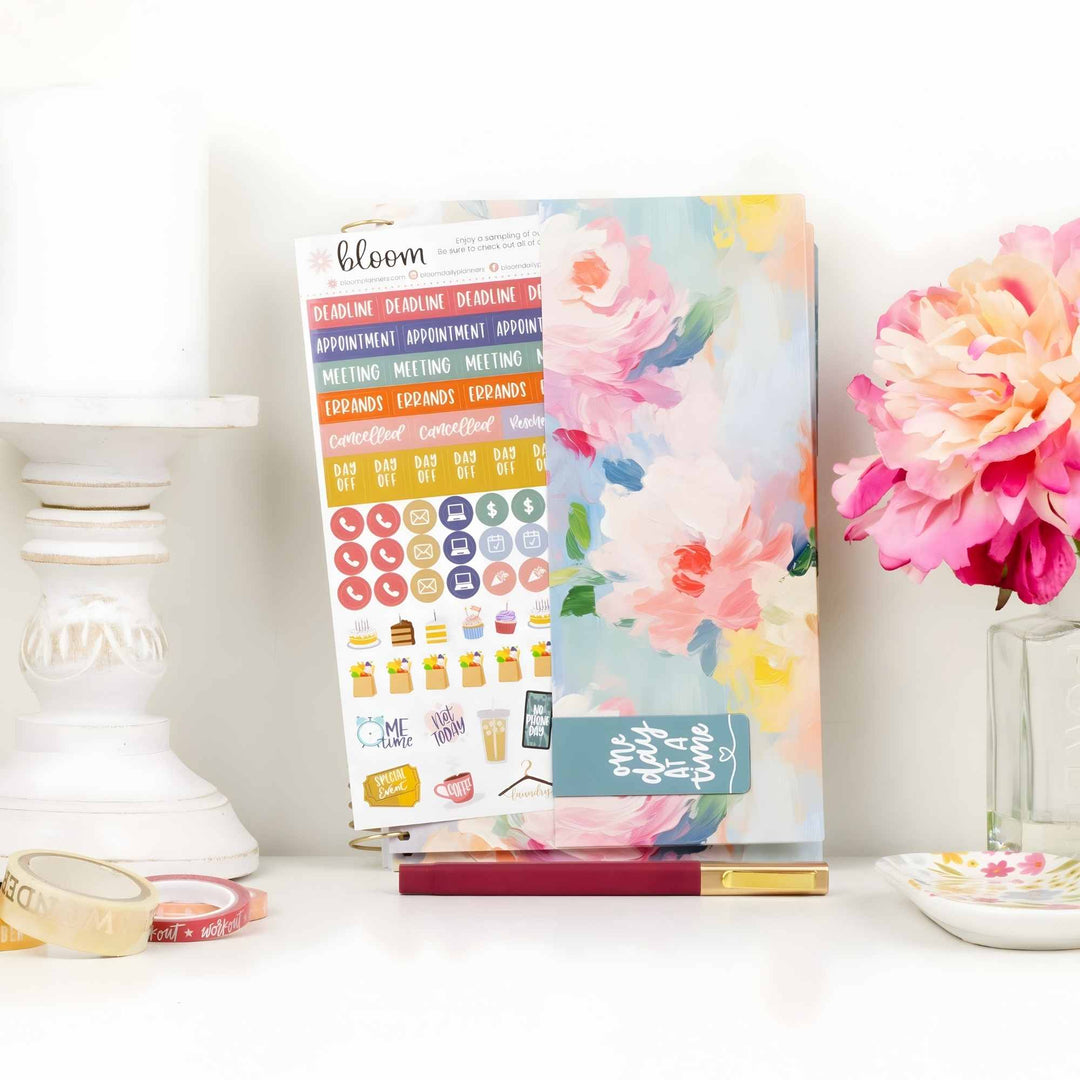 2026–27 Soft Cover Planner, 5.5" x 8.25" | Painted Peonies - bloom daily planners