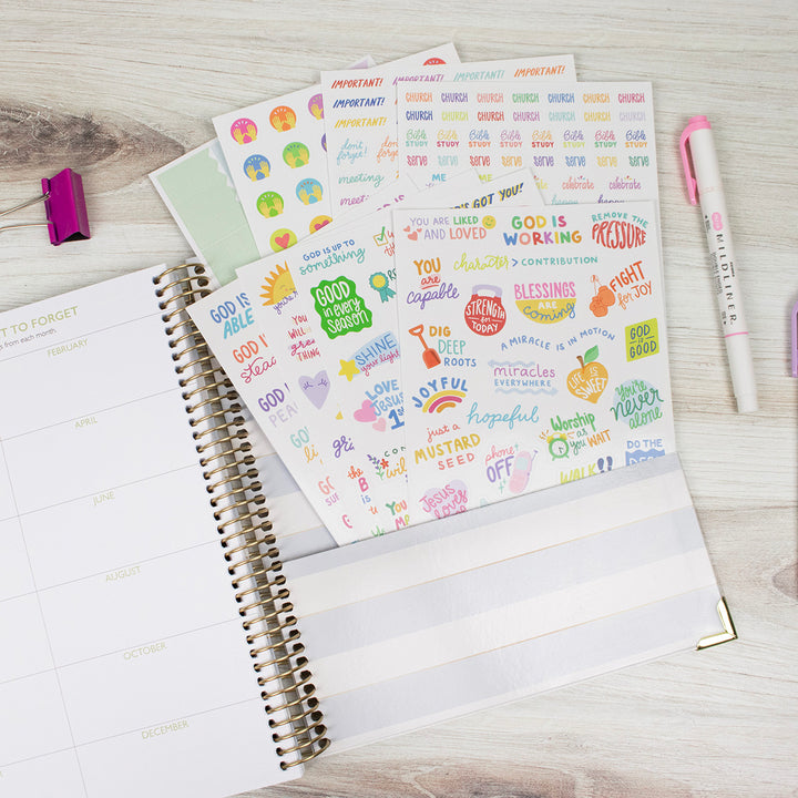 Planner Stickers, Cleerely Stated x bloom, Rooted in Faith Pack