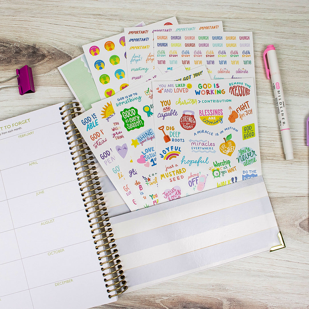 Planner Stickers, Cleerely Stated x bloom, Rooted in Faith Pack