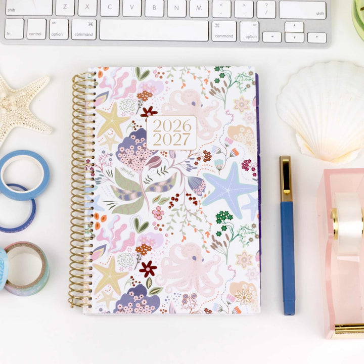 2026–27 Soft Cover Planner, 5.5" x 8.25" | Seaside Whimsy - bloom daily planners