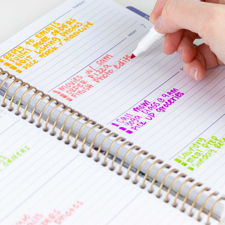 2026-27 Hard Cover Planner, 5.5" x 8.25" | Seaside Whimsy - bloom daily planners