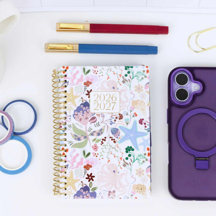 2026–27 Soft Cover Planner, 4" x 6" | Seaside Whimsy - bloom daily planners