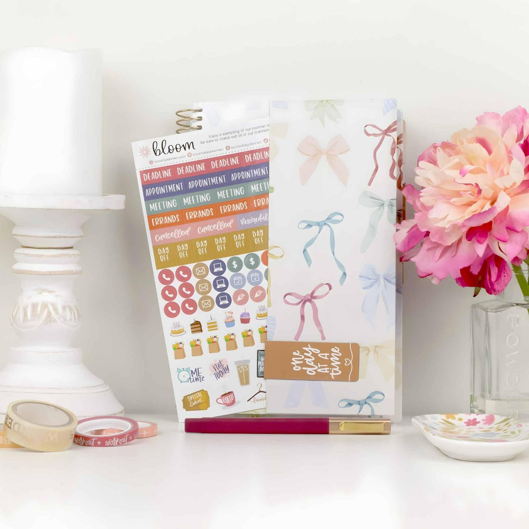 2026-27 Soft Cover Planner, 5.5" x 8.25" | Bows - bloom daily planners