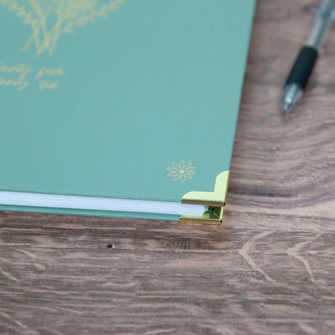 2025-26 Hard Cover Planner, 8.5" x 11", Green Linen