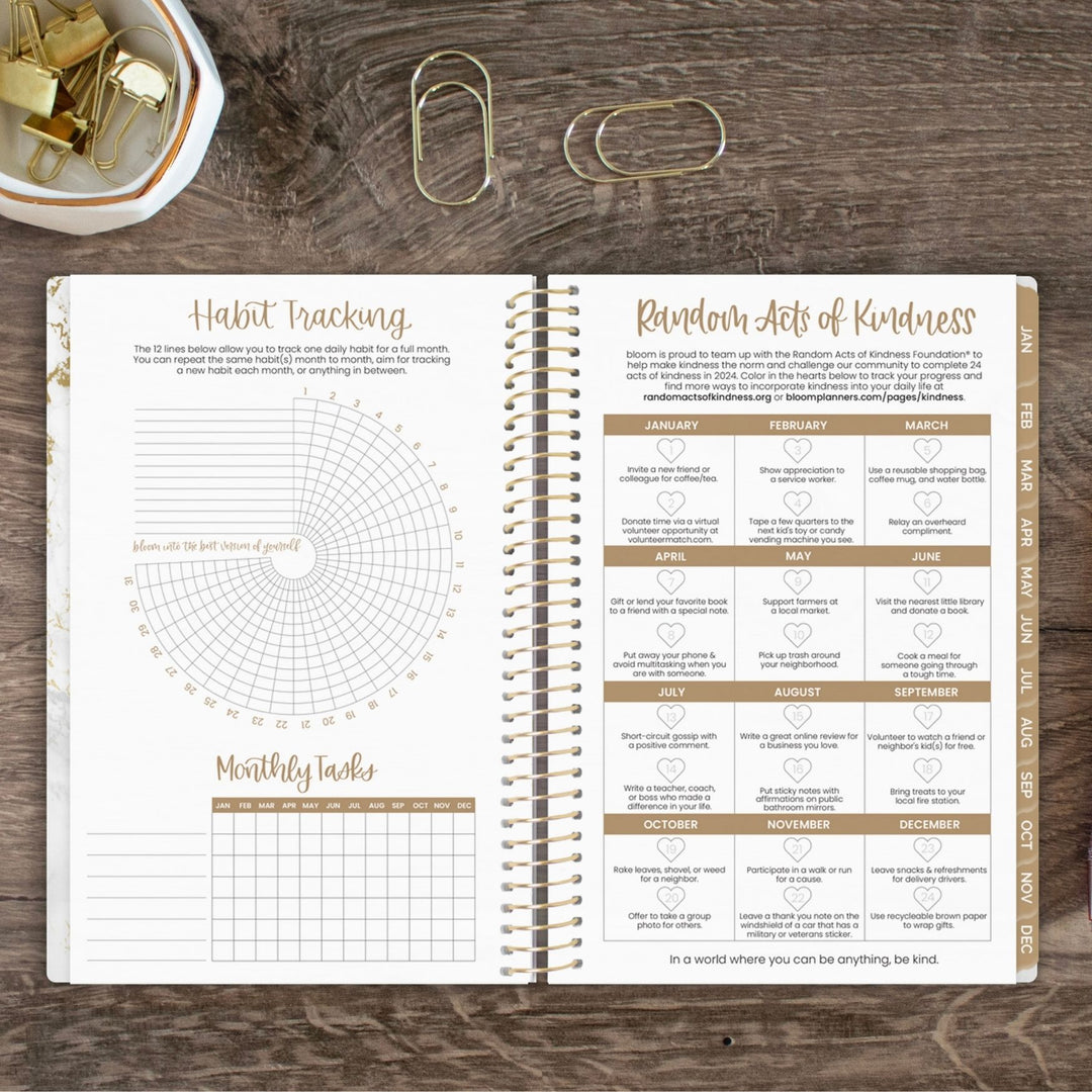 2024 Soft Cover Planner, 5.5" x 8.25", Marble