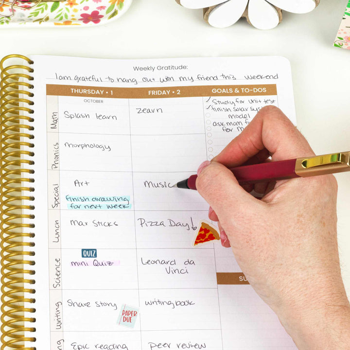 2026–27 Daisy Column Academic Planner, 7" x 9" | Checkered - bloom daily planners