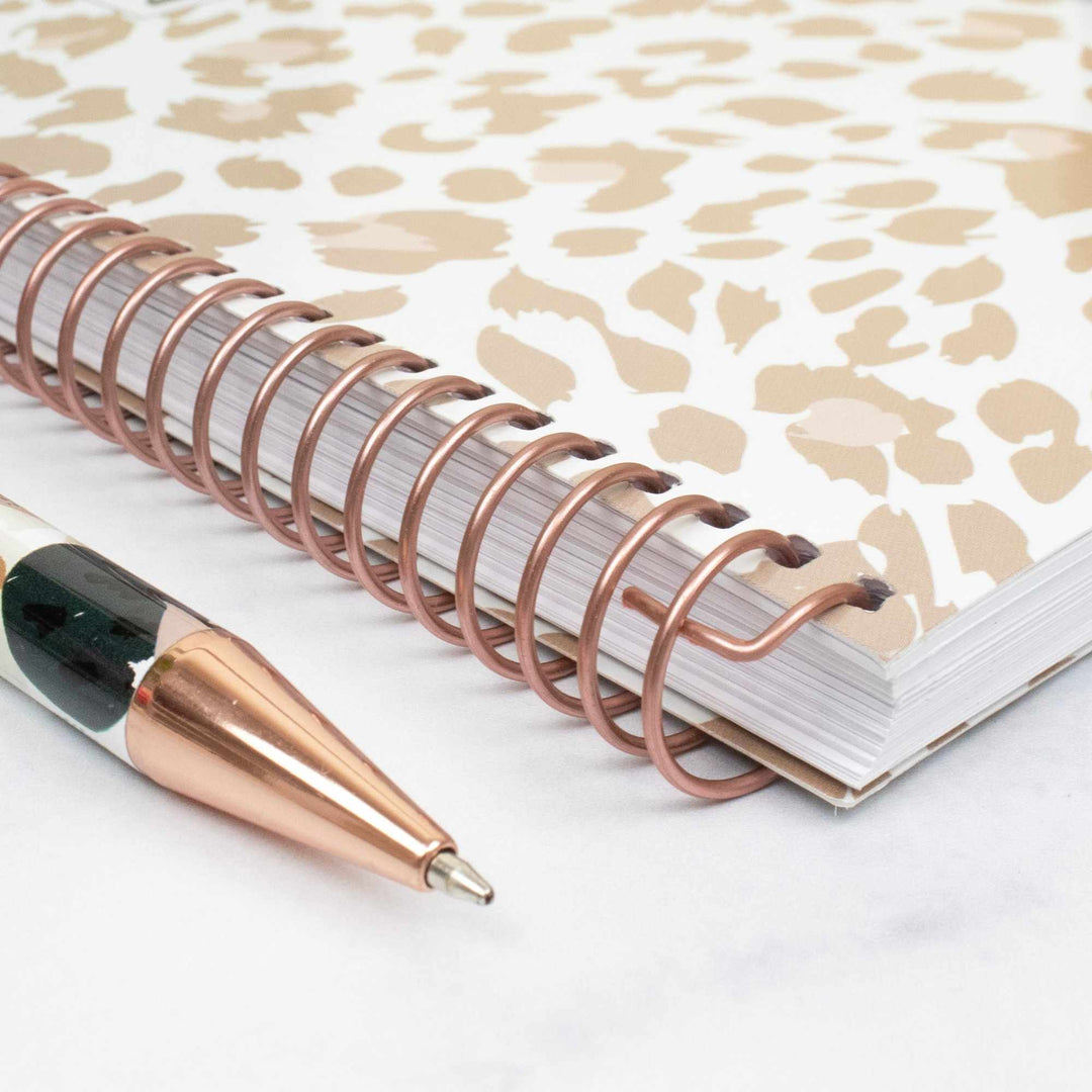 2026–27 Soft Cover Planner, 5.5" x 8.25" | Tan Leopard - bloom daily planners