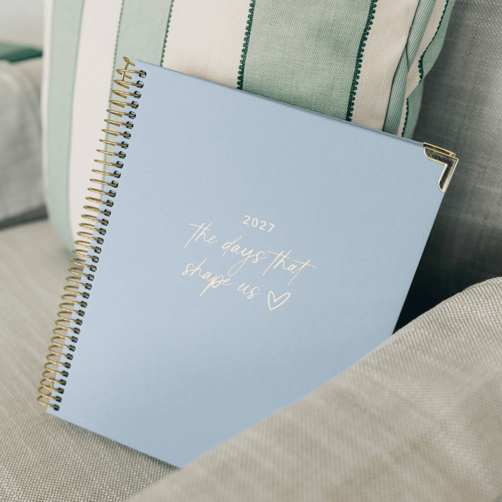 Planner on a couch.