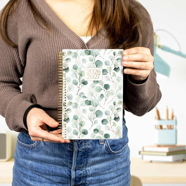 2026-27 Soft Cover Planner, 5.5" x 8.25" | Boho Greenery - bloom daily planners
