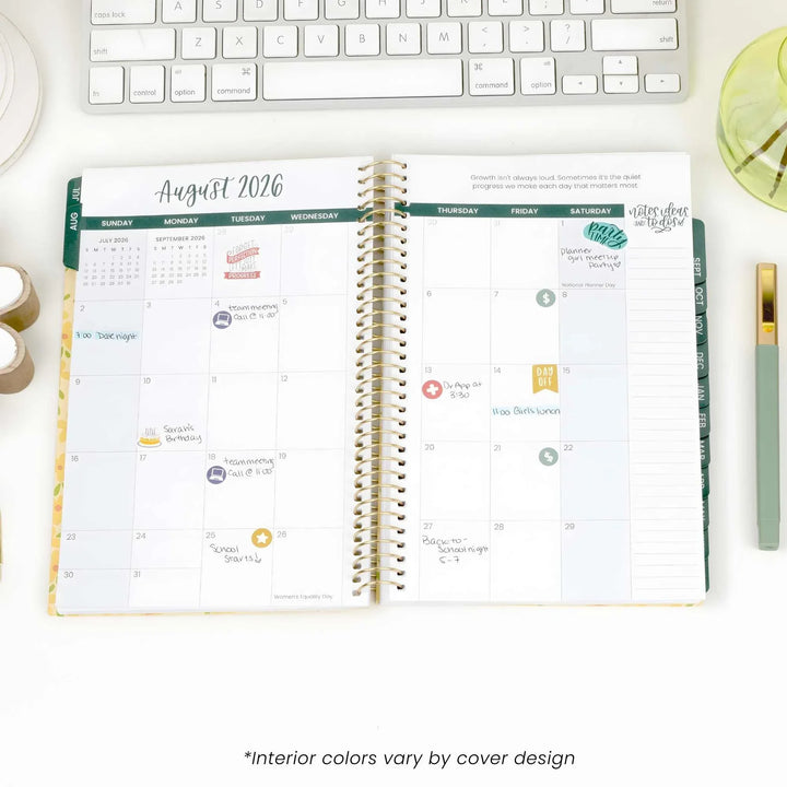 2026-27 Soft Cover Planner, 5.5" x 8.25" | Butterfly Garden - bloom daily planners