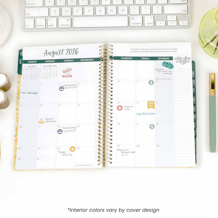 2026–27 Soft Cover Planner, 5.5" x 8.25" | Garden Party - bloom daily planners