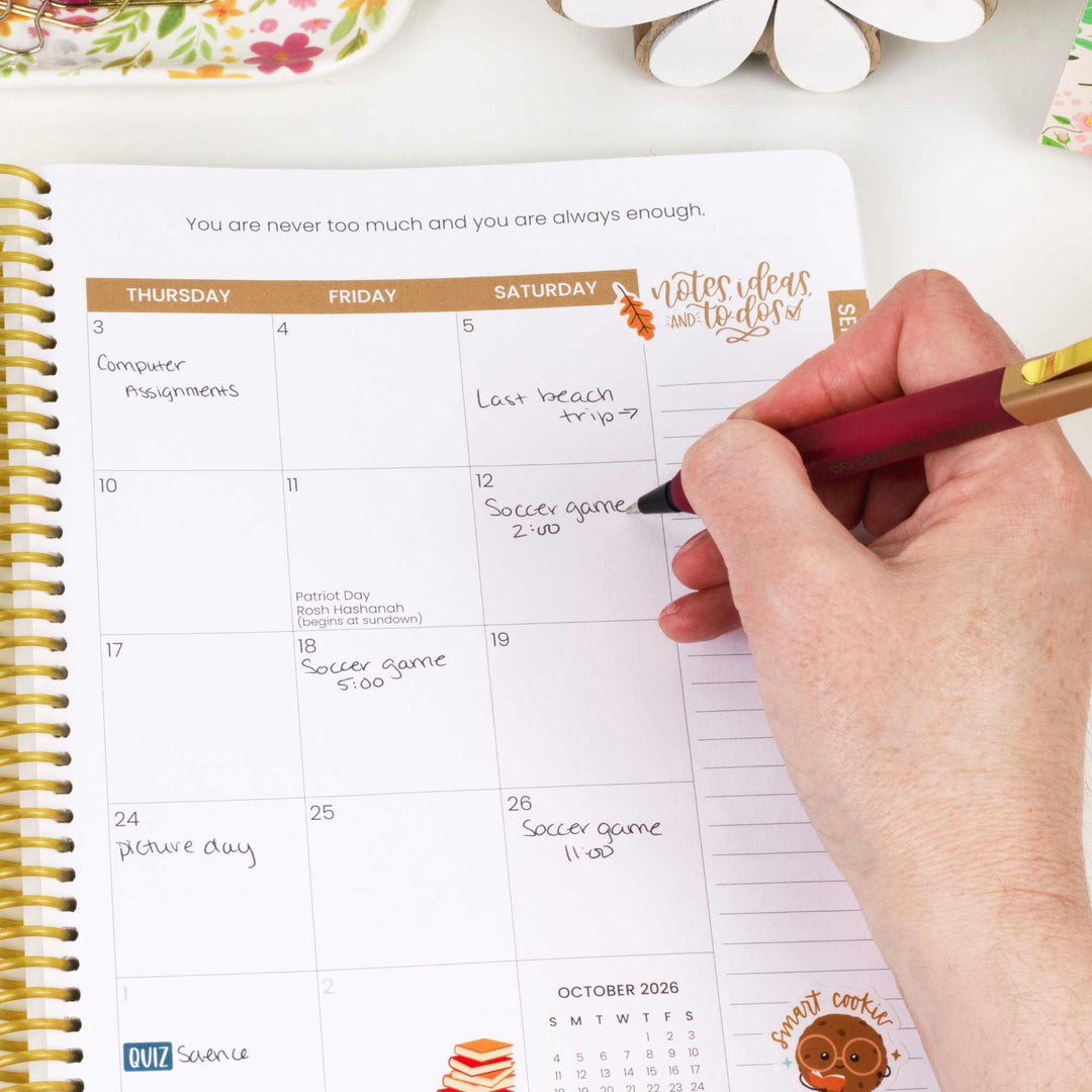 2026–27 Daisy Column Academic Planner, 7" x 9" | Checkered - bloom daily planners