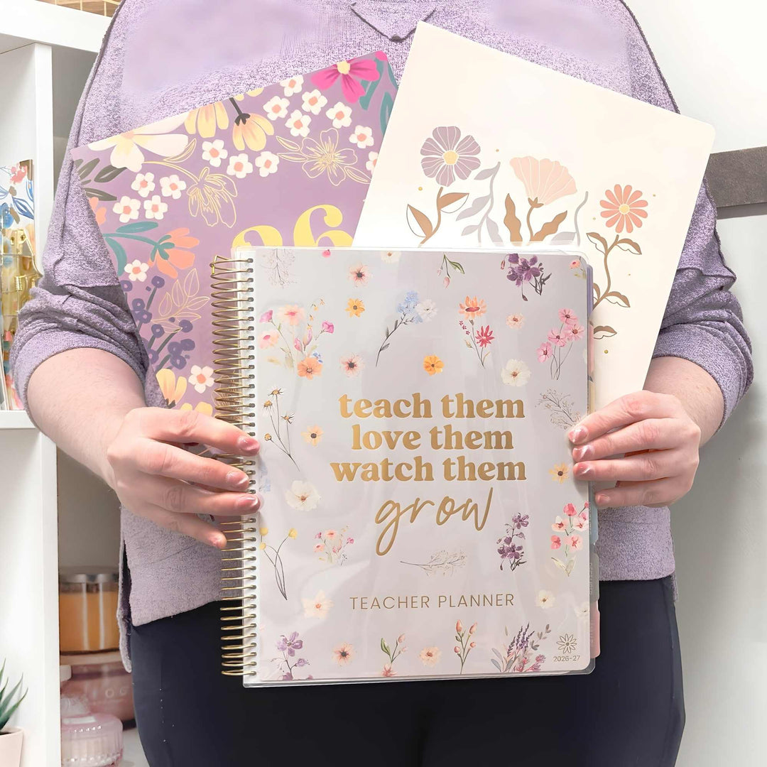 2026-27 Teacher Planner | Cool Tones | Interchangeable Cover - bloom daily planners