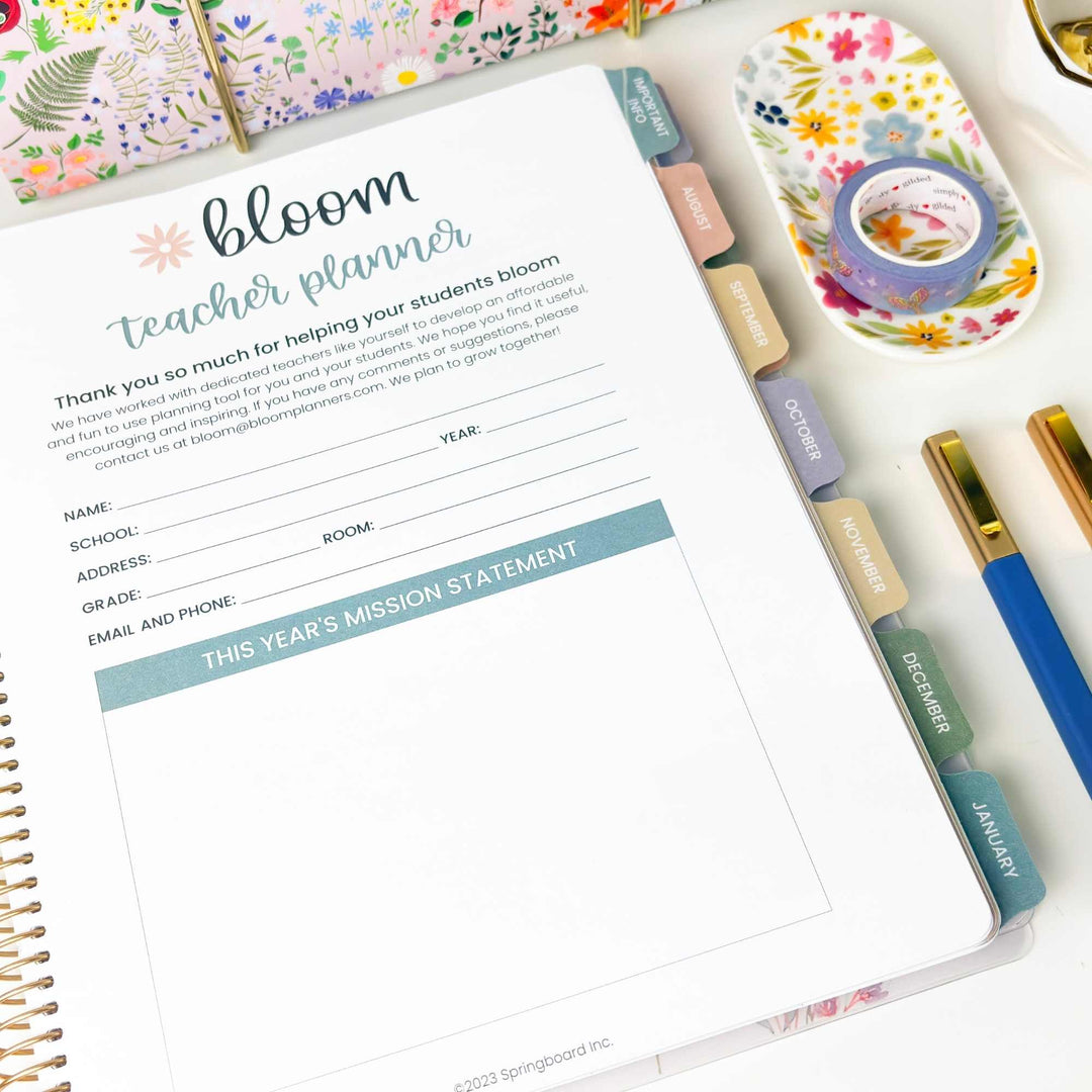 Undated Teacher Planner | Teach Them Love Them - bloom daily planners