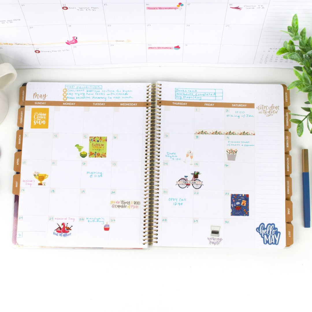Undated Ultimate Planner & Calendar, Interchangeable Cover - bloom daily planners