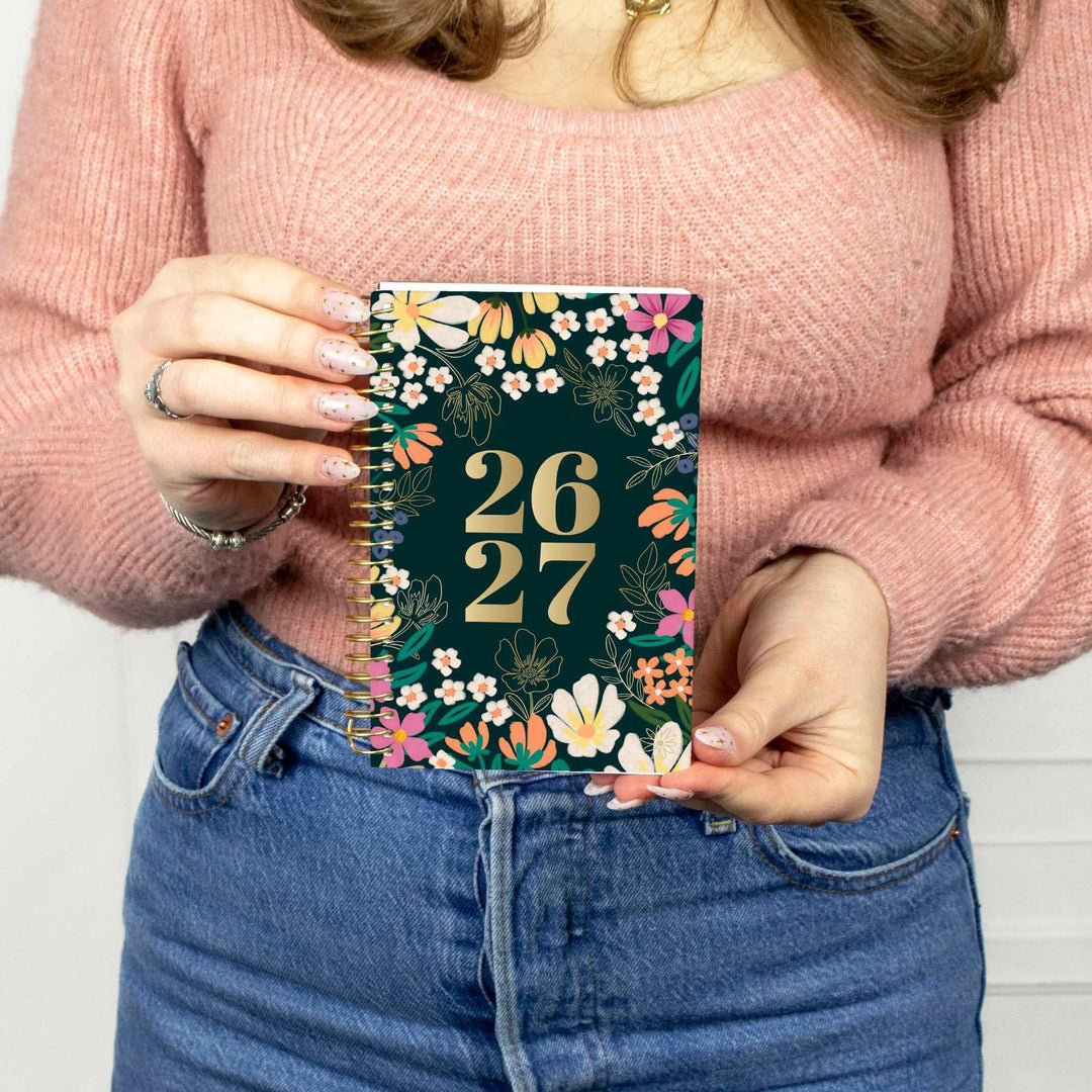 2026-27 Soft Cover Planner, 4" x 6" | Blooming Wildly - bloom daily planners