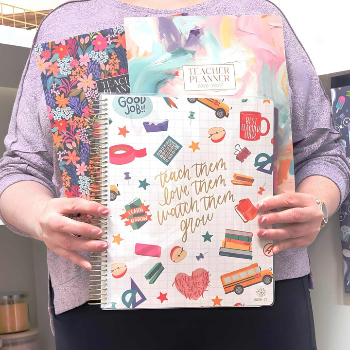 2026-27 Teacher Planner | Bold & Bright | Interchangeable Cover - bloom daily planners