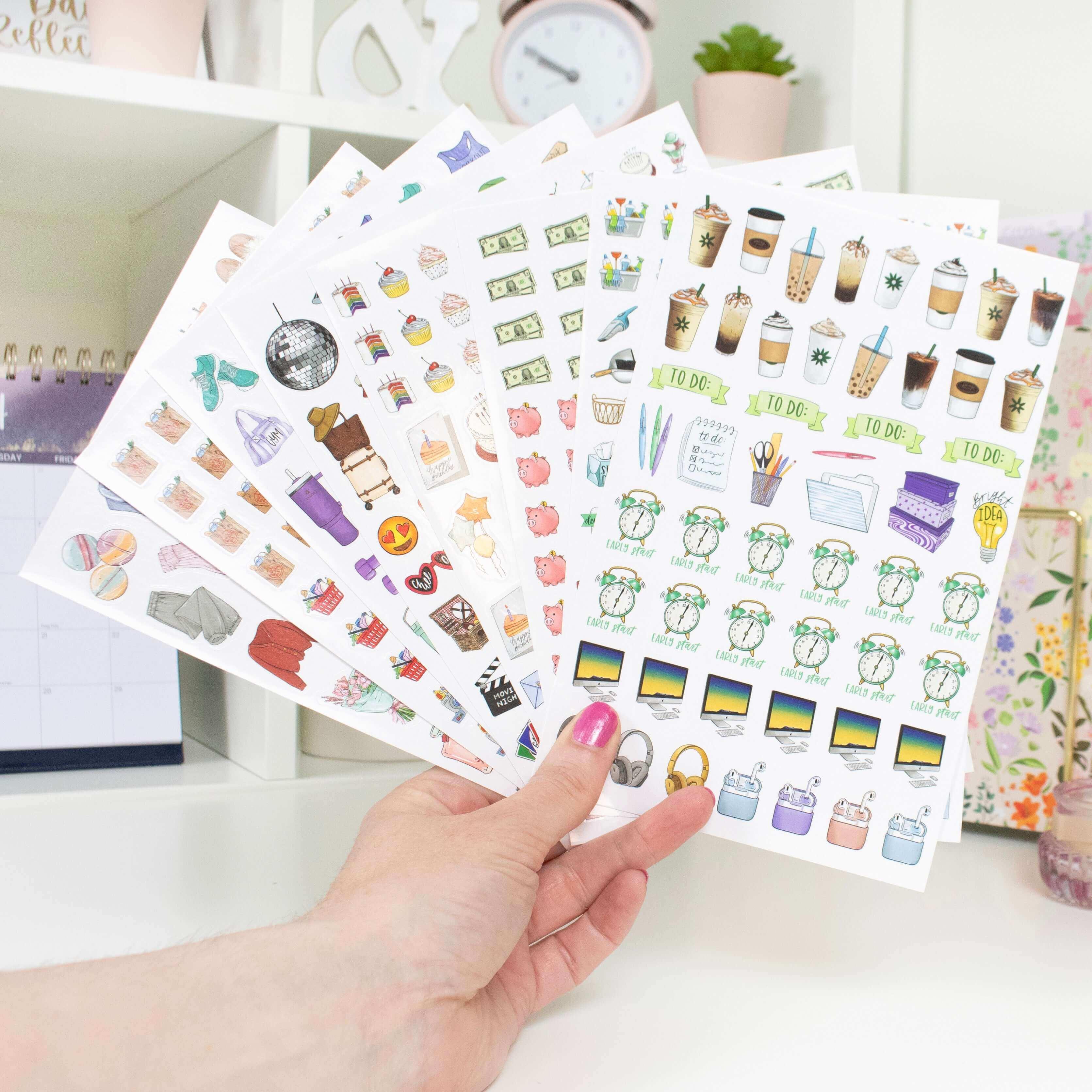 Planner Sticker Pack | Hand-Drawn Essential Stickers for Planning ...