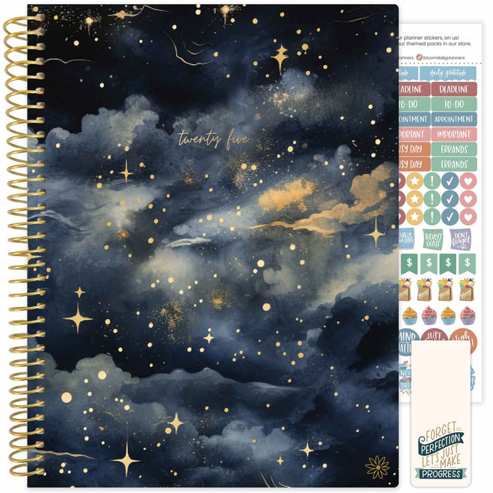 2025 Soft Cover Planner, 8.5" x 11", Midnight Sky