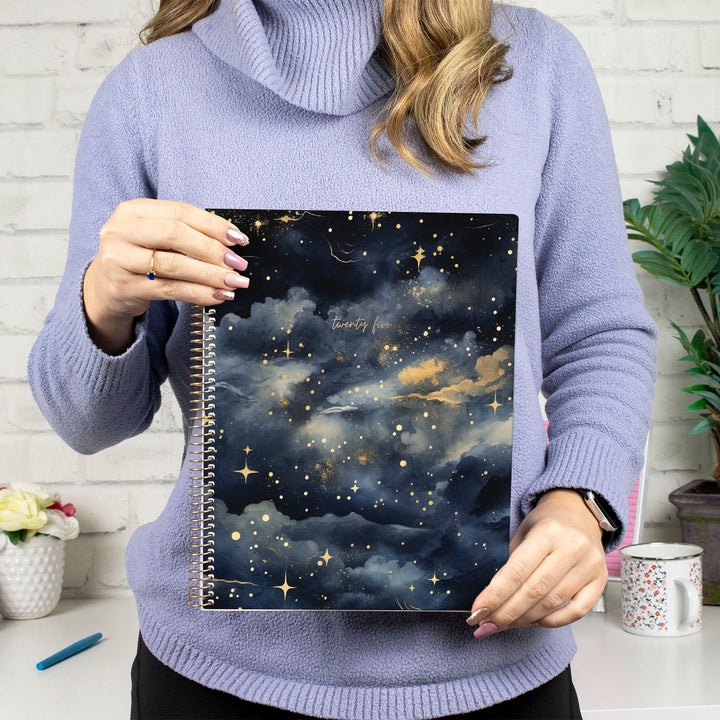 2025 Soft Cover Planner, 8.5" x 11", Midnight Sky