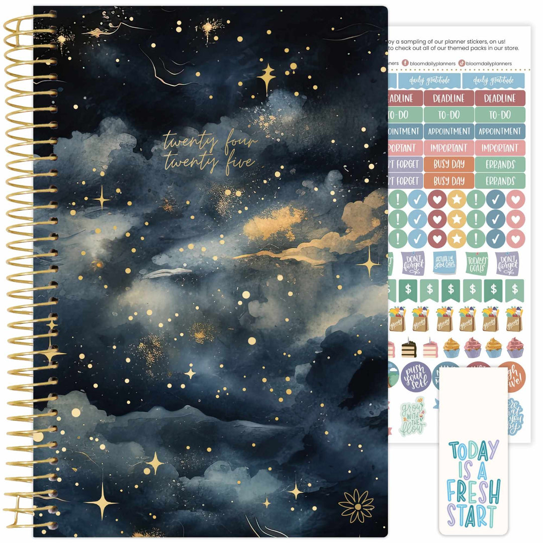 2024-25 Soft Cover Planner, 5.5" x 8.25", Midnight Sky