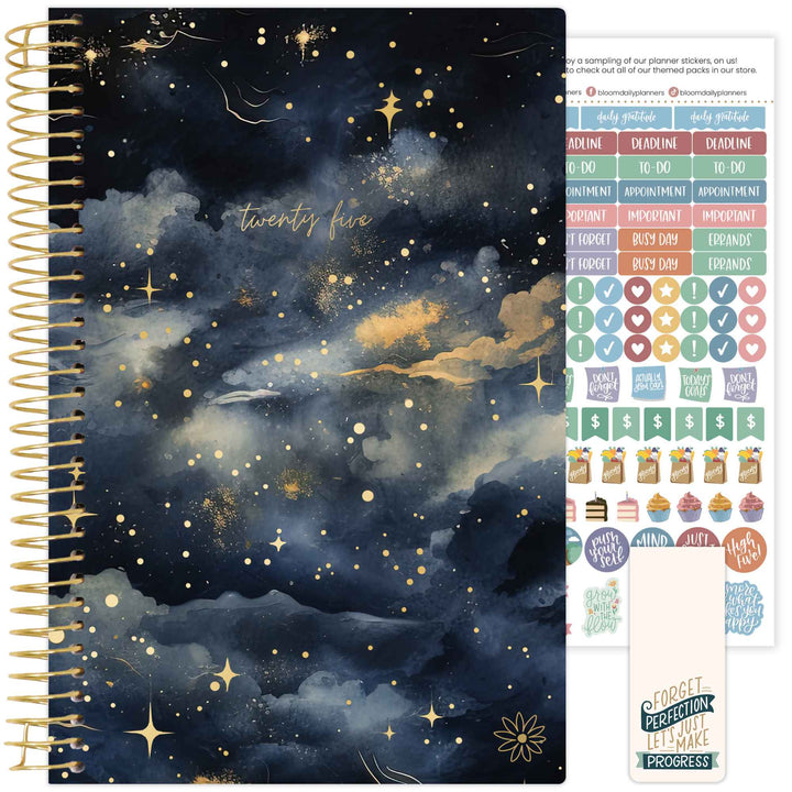 2025 Soft Cover Planner, 5.5" x 8.25", Midnight Sky