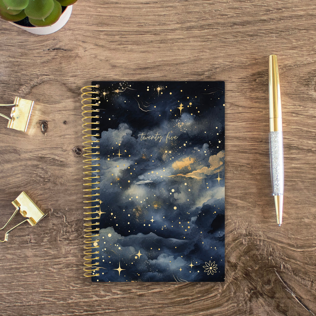 2025 Soft Cover Planner, 4" x 6", Midnight Sky