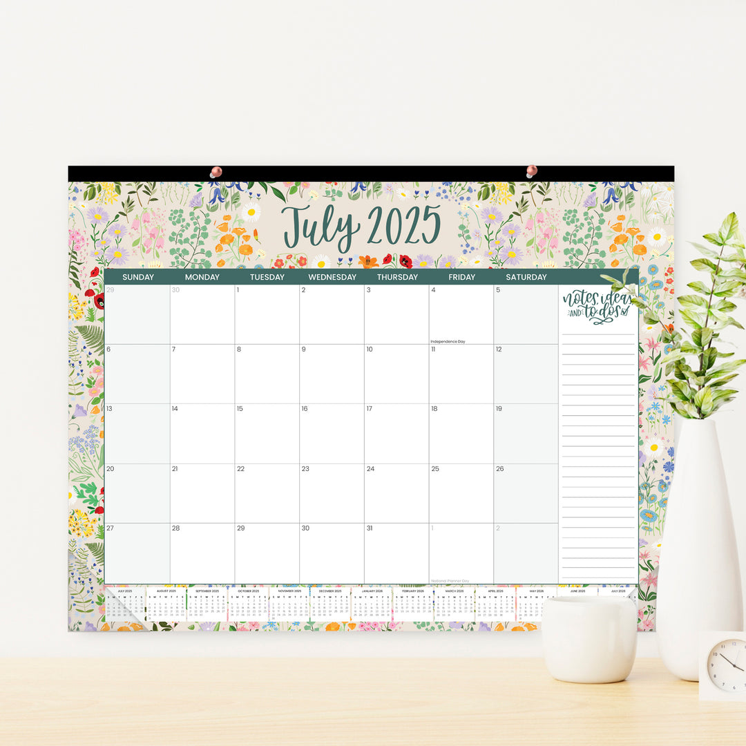 2025-26 Desk & Wall Calendar, 16" x 21", Seasonal