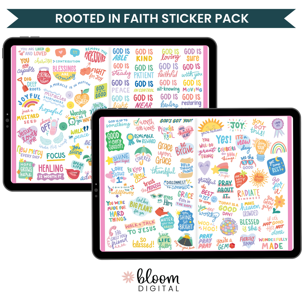 Digital Planner Stickers | Rooted in Faith Sticker Pack | bloom x Cleerely Stated - hover